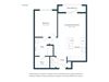 A1 Floor Plan 750 square foot one bedroom one bath